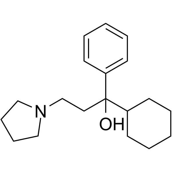 1-Pyrrolidinepropanol, a-cyclohexyl-a-phenyl- Structure