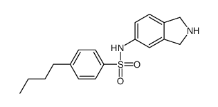 4-butyl-N-(2,3-dihydro-1H-isoindol-5-yl)benzenesulfonamide结构式