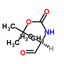(r)-2-(叔丁氧羰基氨基)丙醛结构式