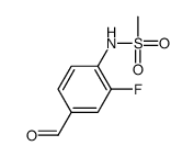 N-(2-fluoro-4-formylphenyl)methanesulfonamide Structure