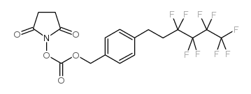 N-[4-(3,3,4,4,5,5,6,6,6-九氟己基)苄氧基羰氧基]琥珀酰亚胺结构式