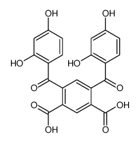 4,6-bis(2,4-dihydroxybenzoyl)benzene-1,3-dicarboxylic acid Structure