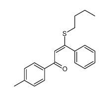 3-butylsulfanyl-1-(4-methylphenyl)-3-phenylprop-2-en-1-one结构式