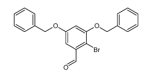 Benzaldehyde, 2-bromo-3,5-bis(phenylmethoxy)结构式