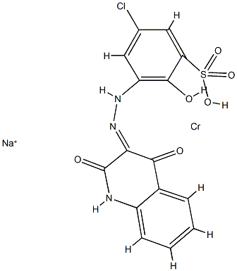 sodium [5-chloro-2-hydroxy-3-[(1,2,3,4-tetrahydro-2,4-dioxoquinolin-3-yl)azo]benzene-1-sulphonato(3-)]chromate(1-)结构式