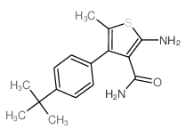 2-Amino-4-(4-tert-butylphenyl)-5-methylthiophene-3-carboxamide Structure