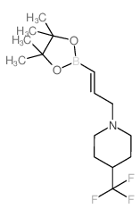(E)-1-(3-(4,4,5,5-TETRAMETHYL-1,3,2-DIOXABOROLAN-2-YL)ALLYL)-4-(TRIFLUOROMETHYL)PIPERIDINE Structure