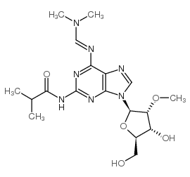 2-amino-n6-(dimethylaminomethylidene)-n2-isobutyryl-2'-o-methyladenosine Structure