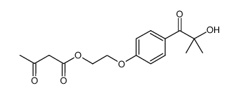2-(4-(2-hydroxy-2-methylpropanoyl)phenoxy)ethyl 3-oxobutanoate Structure
