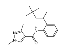 1,3-dimethyl-N-[2-(1,3,3-trimethylbutyl)-phenyl]-1H-pyrazole-4-carboxamide结构式