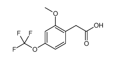 2-METHOXY-4-(TRIFLUOROMETHOXY)PHENYLACETIC ACID Structure