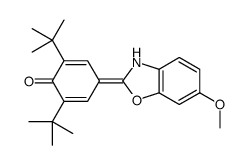 2,6-ditert-butyl-4-(6-methoxy-3H-1,3-benzoxazol-2-ylidene)cyclohexa-2,5-dien-1-one结构式