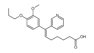 7-(3-methoxy-4-propoxyphenyl)-7-pyridin-3-ylhept-6-enoic acid结构式