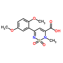 5-(2,5-Dimethoxyphenyl)-2-methyl-2H-1,2,6-thiadiazine-3-carboxylic acid 1,1-dioxide Structure