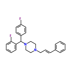 1-[(2-Fluorophenyl)(4-fluorophenyl)methyl]-4-[(2E)-3-phenyl-2-propen-1-yl]piperazine结构式