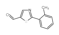 2-(2-甲基苯基)-1,3-噻唑-5-甲醛结构式
