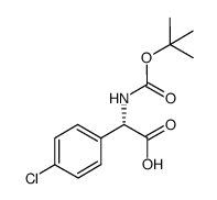 (S)-2-((叔丁氧基羰基)氨基)-2-(4-氯苯基)乙酸结构式