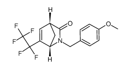 (1S,4R)-6-pentafluoroethyl-2-(4-methoxybenzyl)-2-azabicyclo[2.2.1]hept-5-en-3-one结构式