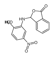 3-(2-hydroxy-5-nitroanilino)-3H-2-benzofuran-1-one,hydrate Structure