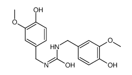 1,3-bis[(4-hydroxy-3-methoxyphenyl)methyl]urea结构式