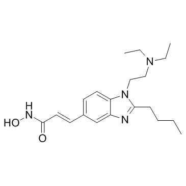 (2E)-3-[2-丁基-1-[2-(二乙基氨基)乙基]-1H-苯并咪唑-5-基]-N-羟基丙烯酰胺图片