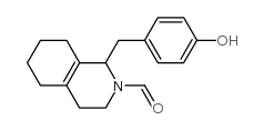 (-)-3,4,5,6,7,8-hexahydro-1-[(4-hydroxyphenyl)methyl](1H)-isoquinoline-2-carbaldehyde结构式