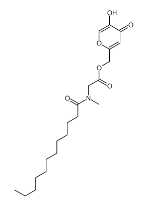 (5-hydroxy-4-oxopyran-2-yl)methyl 2-[dodecanoyl(methyl)amino]acetate结构式