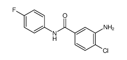 3-氨基-4-氯-N-(4-氟苯基)苯甲酰胺结构式