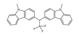 9-methyl-3-[2,2,2-trifluoro-1-(9-methylcarbazol-3-yl)ethyl]carbazole Structure