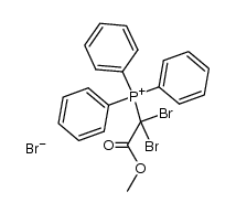 Triphenyl-dibrom-methoxycarbonylmethyl-phosphoniumbromid Structure