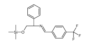 (alphaS)-N-[[4-(三氟甲基)苯基]亚甲基]-alpha-[[(三甲硅基)氧基]甲基]苄胺结构式