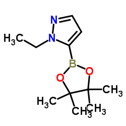 1-乙基吡唑-5-硼酸频哪醇酯结构式