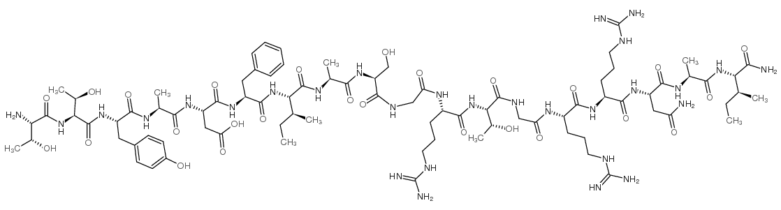 cAMP-Dependent Protein Kinase Inhibitor-α (5-22) amide (human, mouse, rabbit, rat)结构式