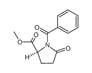 methyl (S)-1-benzoyl-2-oxopyrrolidine-5-carboxylate结构式
