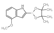 4-甲氧基-1H-吲哚-2-硼酸频那醇酯结构式