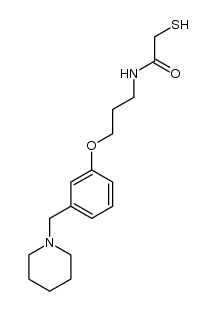 N-[3-{3-(piperidinomethyl)phenoxy}propyl]-2-mercaptoacetamide Structure