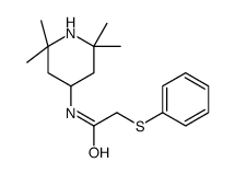 2-phenylsulfanyl-N-(2,2,6,6-tetramethylpiperidin-4-yl)acetamide结构式