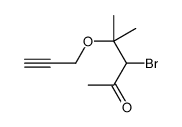 3-bromo-4-methyl-4-prop-2-ynoxypentan-2-one结构式