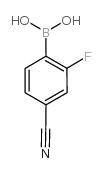 4-氰基-2-氟苯基硼酸结构式