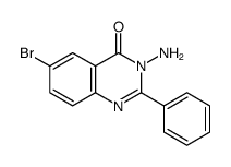 3-amino-6-bromo-2-phenylquinazolin-4-one结构式