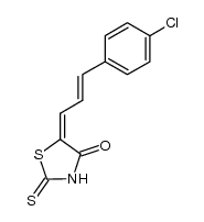 5-[3-(4-chloro-phenyl)-allylidene]-2-thioxo-thiazolidin-4-one结构式