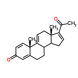 孕甾-1,4,9(11),16-四烯-3,20-二酮结构式