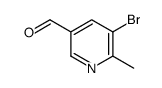 5-溴-6-甲基-3-吡啶羧醛结构式