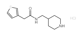 N-(4-哌啶基甲基)-3-噻吩乙酰胺盐酸盐结构式