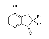 2,2-dibromo-4-chloro-1-indanone结构式
