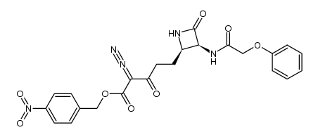 cis-α-diazo-β,4-dioxo-3-[(phenoxyacetyl)amino]-2-azetidinepentanoic acid,(4-nitrophenyl)methyl ester Structure