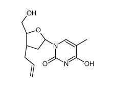 1-[(2R,4S,5S)-5-(hydroxymethyl)-4-prop-2-enyloxolan-2-yl]-5-methylpyrimidine-2,4-dione Structure