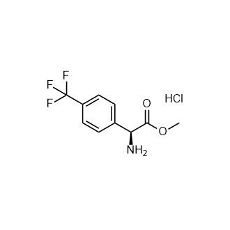 (S)-2-氨基-2-(4-(三氟甲基)苯基)乙酸甲酯盐酸盐结构式