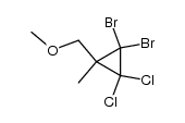 1,1-dibromo-2,2-dichloro-3-(methoxymethyl)-3-methylcyclopropane Structure