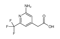 2-[2-amino-6-(trifluoromethyl)pyridin-4-yl]acetic acid结构式